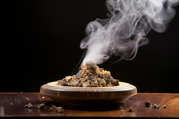 Frankincense Smoke Curling from an Incense Burner