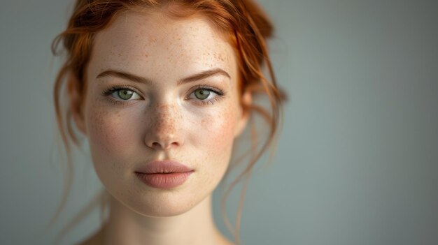 Photo the freckled redhead woman