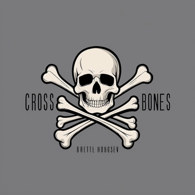 Photo free crossing bones skull vector logo