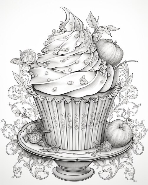 Photo free download cupcake coloring pages for adults