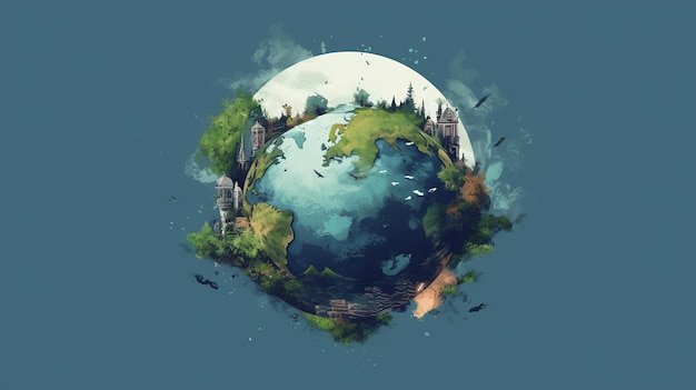 free earth day world background