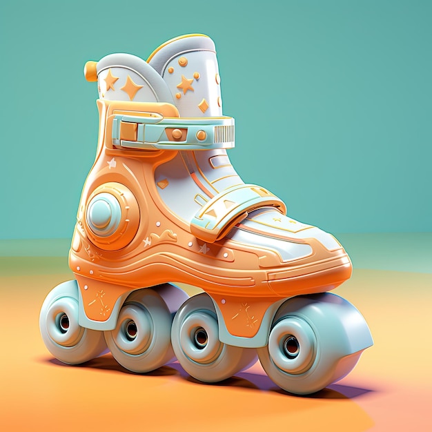 Free full hd Cute Vivid 3D Rocket Powered Roller Skates photo