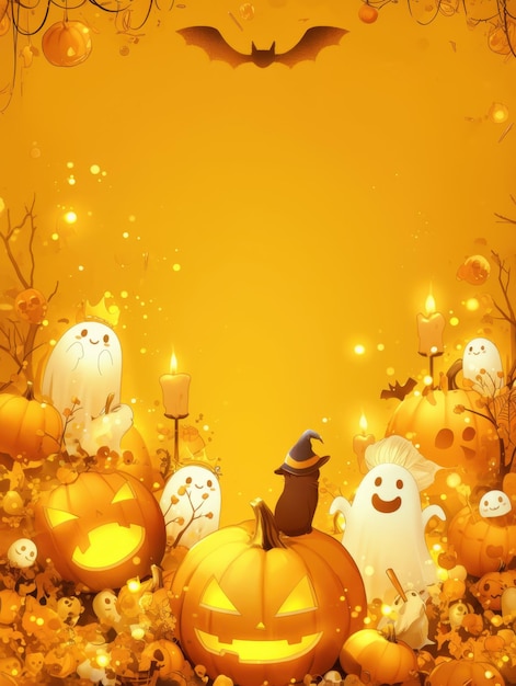 Free Halloween concept background wallpaper with copy space