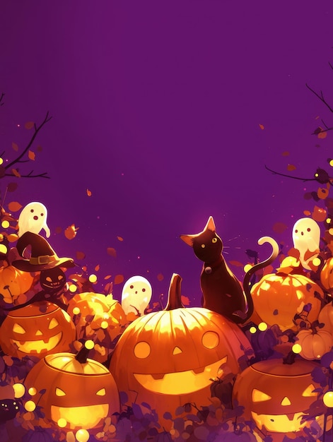 Free Halloween concept background wallpaper with copy space