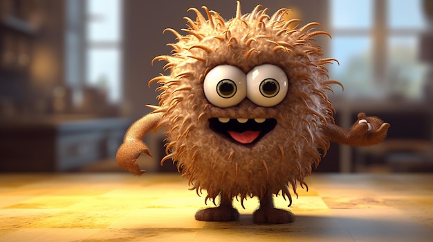 a free photo of 3d brown monster