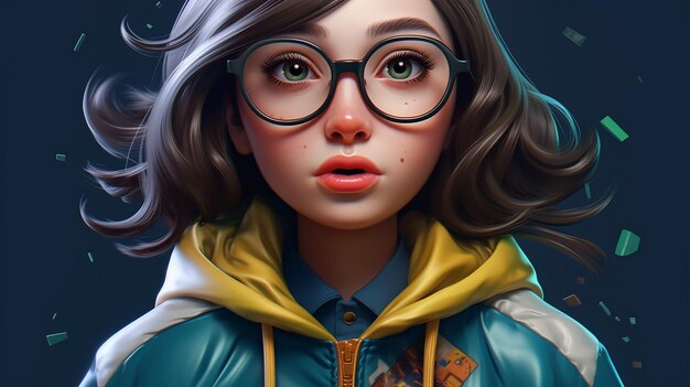 a free photo of 3d rendered animated character design