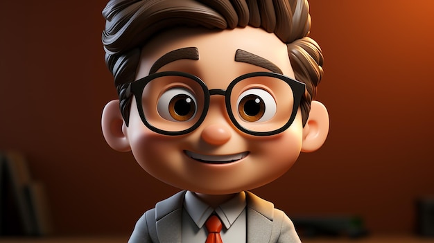 a free photo of 3d rendered cartoon boy character