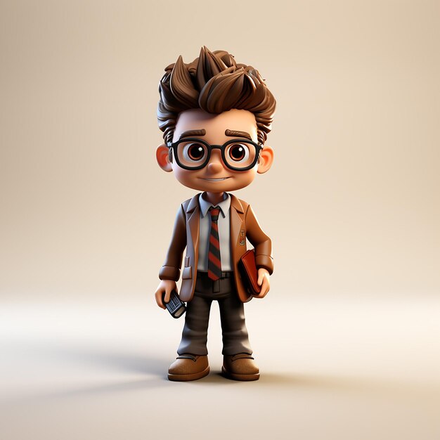 a free photo of 3d rendered cartoon boy character