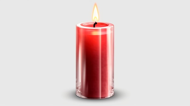 a free photo of 3d rendered red candle