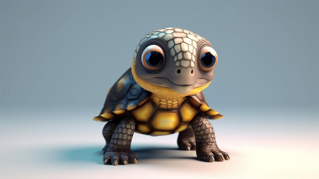 a free photo of 3d rendered turtle design