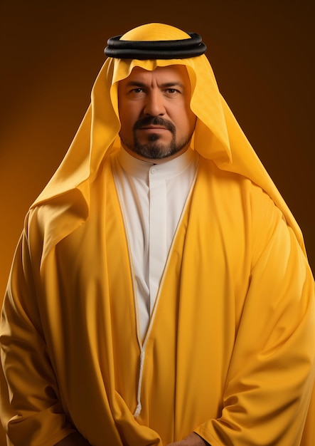 free photo arabic man wearing traditional clothes on isolated background ai generative