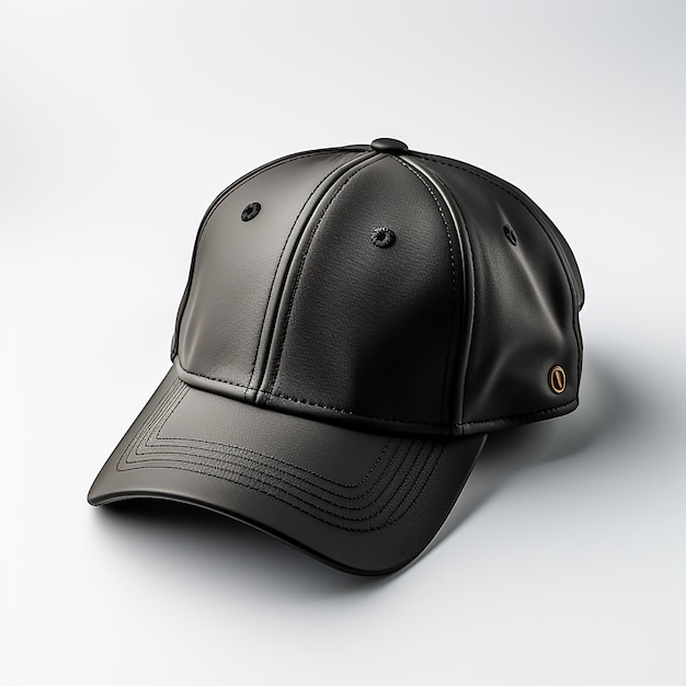 Free photo black cap front view isolated