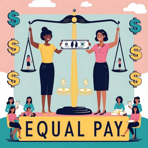 Photo free photo celebrating happy international equal pay day