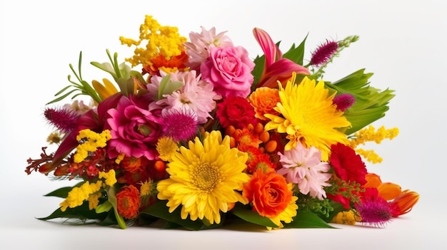 Free photo colorful beautiful spring or summer bouquet of flowers