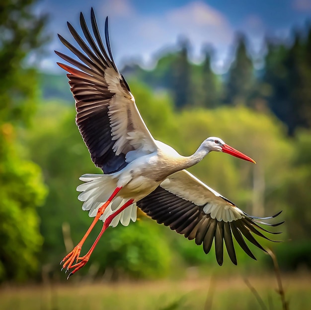 Free photo a colorful bird sits on a branch in the forest