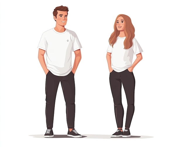 Photo free photo couple t shirt mockup