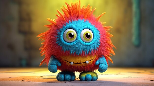 a free photo of cute monster 3d