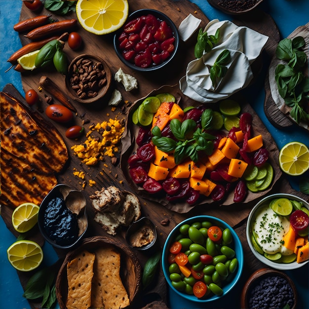 Free photo Delicious Brazilian Food Flat Lay