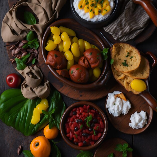 Free photo Delicious Brazilian Food Flat Lay