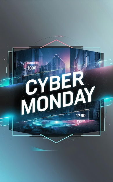 Photo free photo flat design cyber monday concept