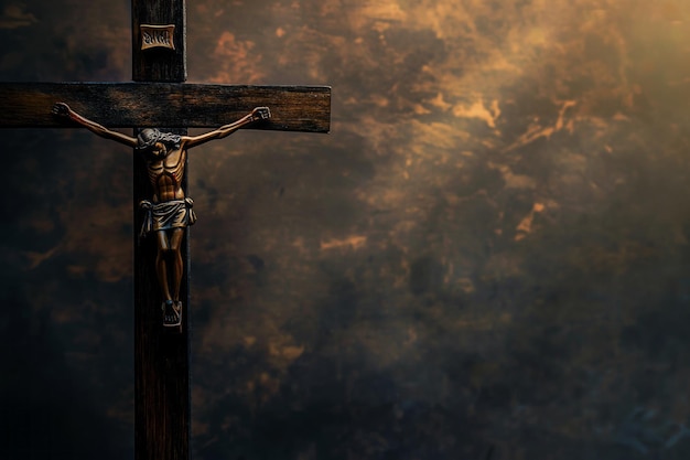 Free photo friday background with jesus christ and cross Generative Ai