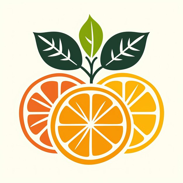 Free Photo fruit shop logo on white