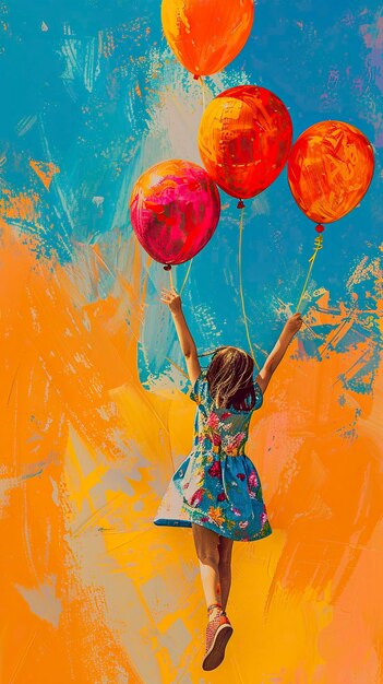 Photo free photo of girl with balloons birthday celebration