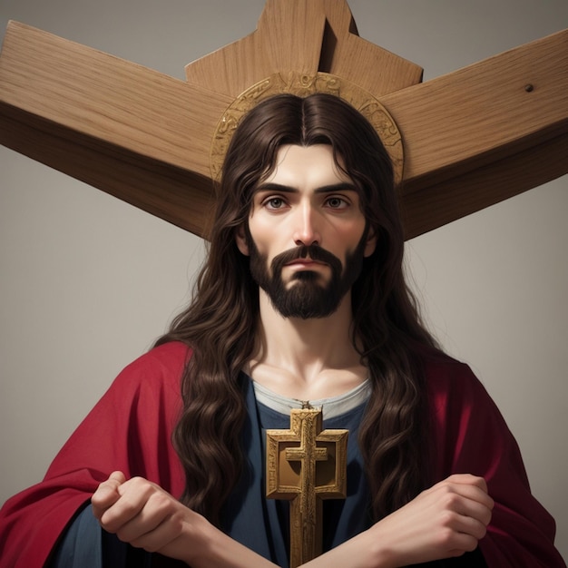 Free photo good friday background with jesus christ and cross