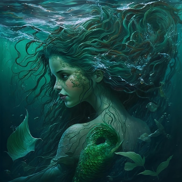 Free photo green Mermaid collection