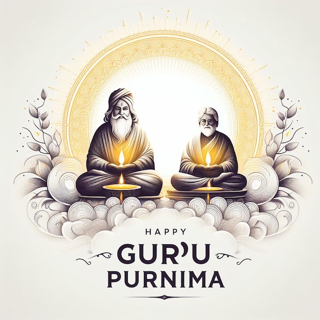 Free Photo Happy Guru Purnima Celebration