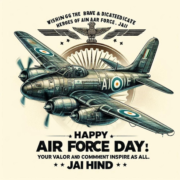 Photo free photo happy indian air force day day celebration