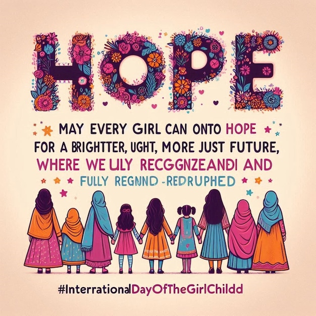 Photo free photo happy international day of the girl child celebration