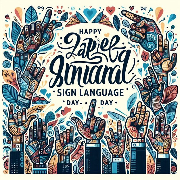 Free Photo Happy International Day Of Sign Language Celebration