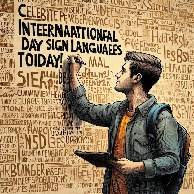 Free Photo Happy International Day Of Sign Language Celebration