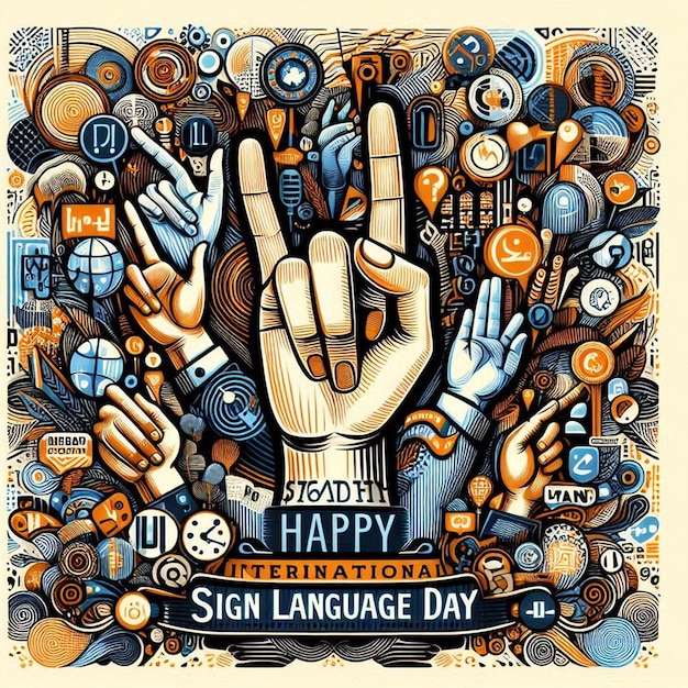 Free Photo Happy International Day Of Sign Language Celebration