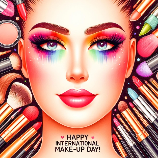 Photo free photo of happy international makeup day celebration