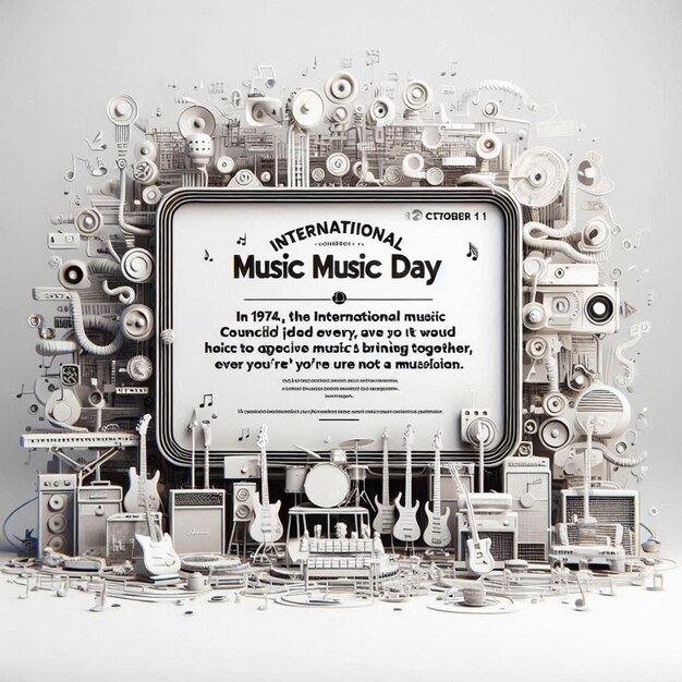 Free Photo Happy International Music Day Celebration