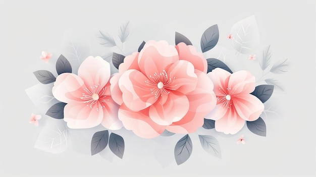 Free Photo of Happy Mothers Day This imported vector design features pink and white flowers