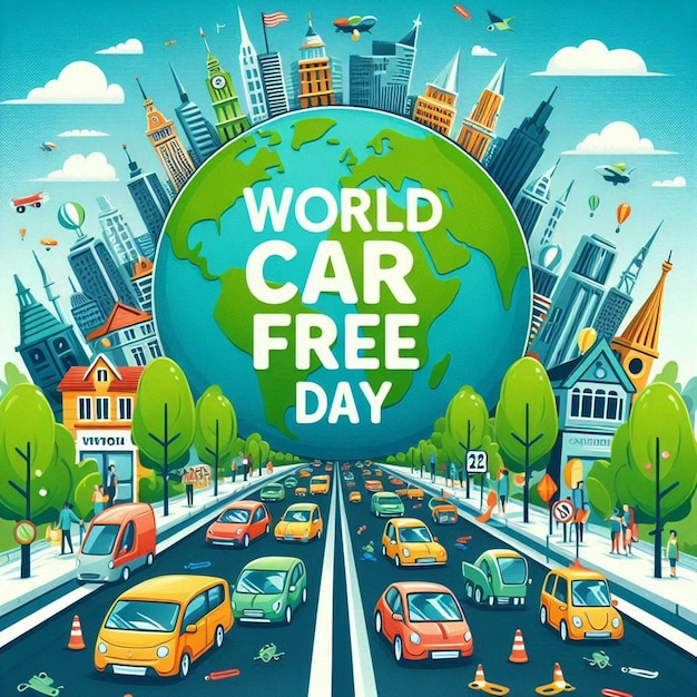 Free Photo Happy World Car Free Day Celebration