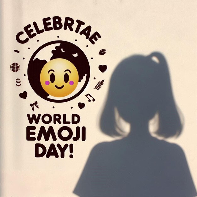 Photo free photo happy world emoji day celebration