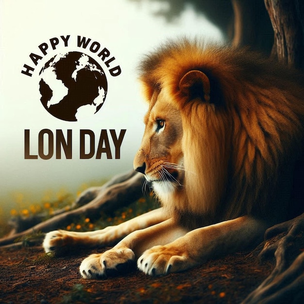 Free Photo Happy World Lion Day