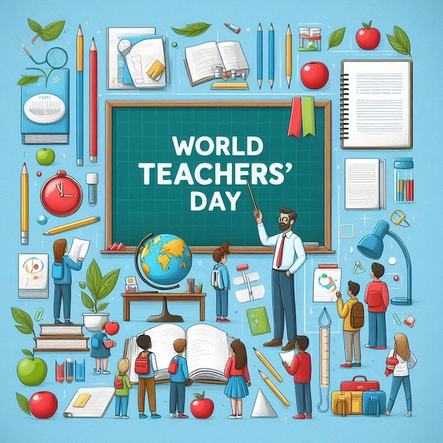 Photo free photo happy world teachers day celebration