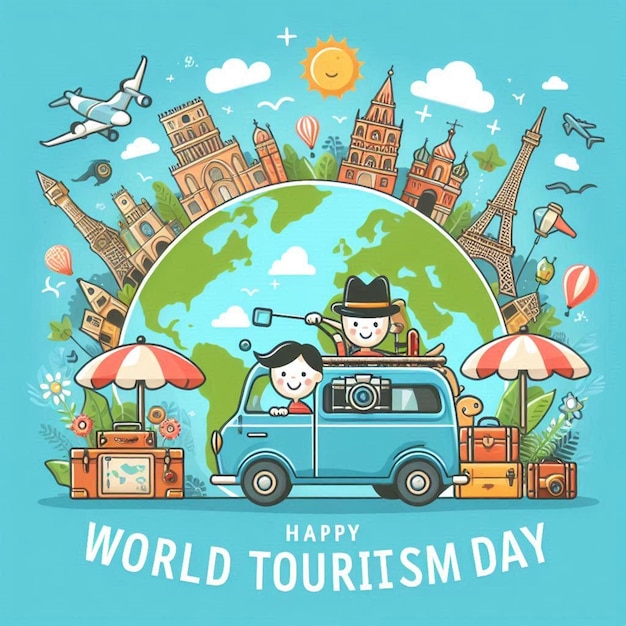 Free Photo Happy World Tourism Day Celebration