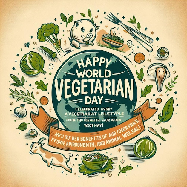 Photo free photo happy world vegetarian day celebration