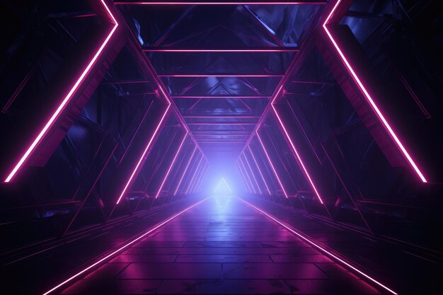 Free photo illustration with cool futuristic scifi techno lights background