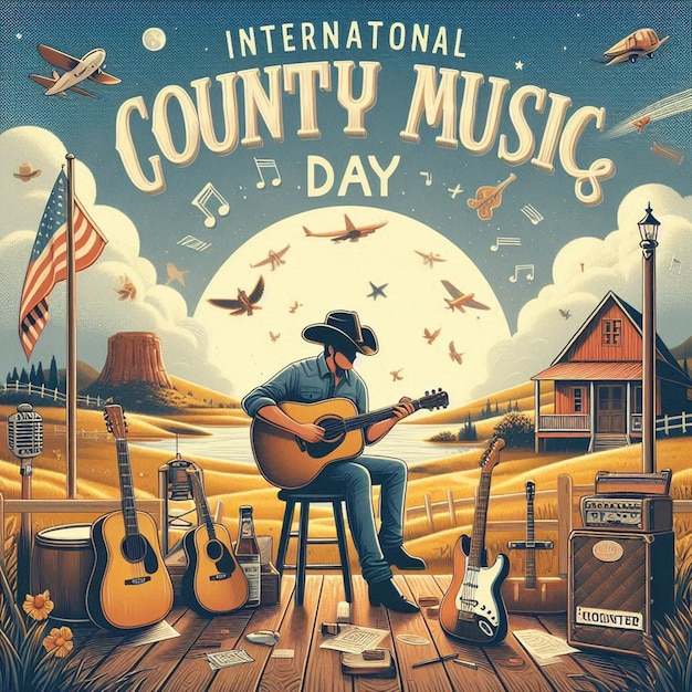 Free Photo International Country Music Day Celebration