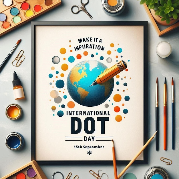 Photo free photo international dot day celebration