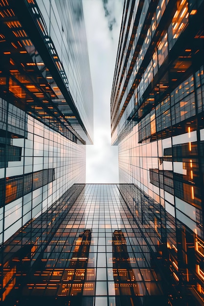 Photo free photo low angle view of business buildings