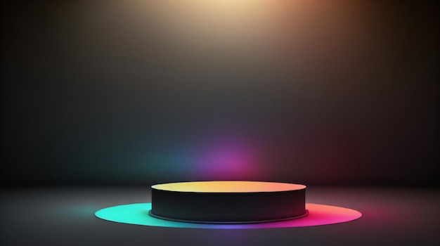 Free Photo minimal podium background vector 3d render Colorful render New cosmetic podium mockup