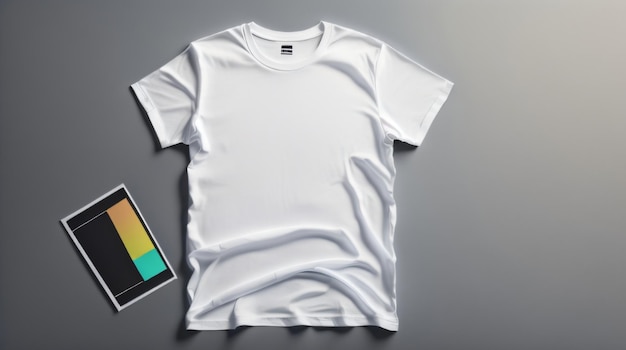 Free photo New colorful tshirts mockup with copy space on drak color Background